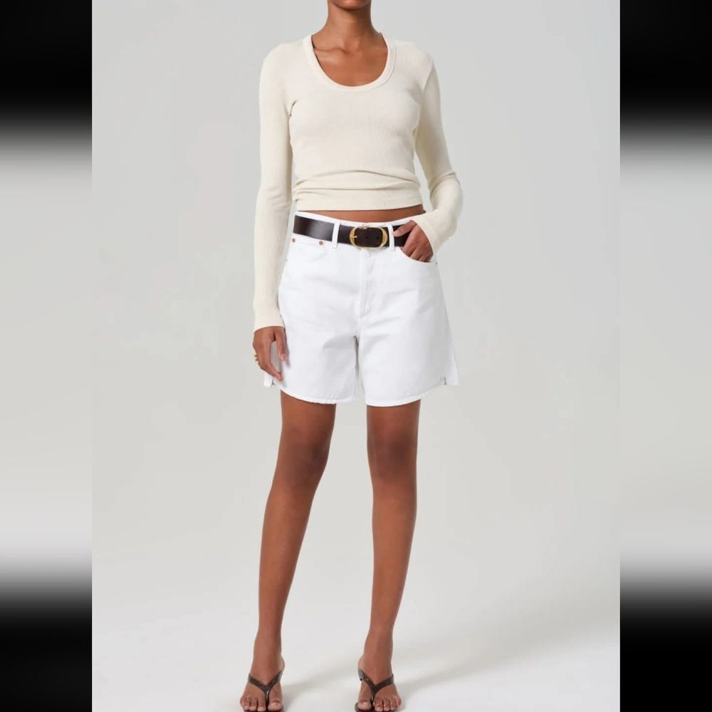 Citizens Of Humanity Marlow Vintage White Denim Shorts Size 32